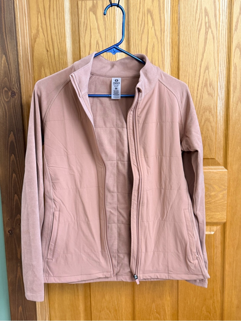 Mono B Blush Pink Lightweight Full-Zip Jacket